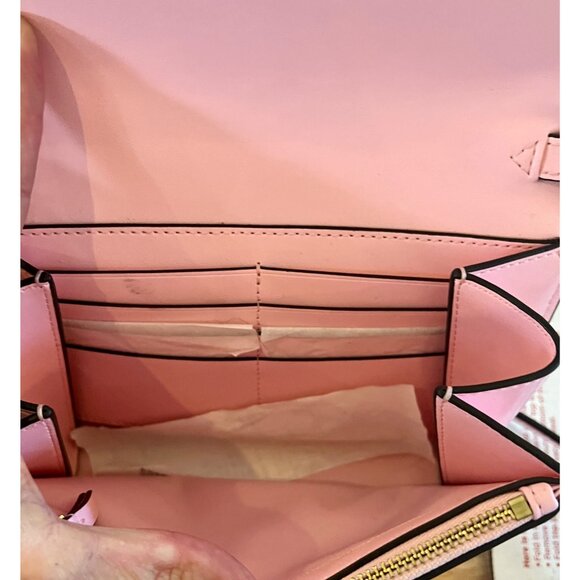 TORY BURCH PINK PATENT LEATHER EMERSON SHOULDER BAG - Picture 7 of 10